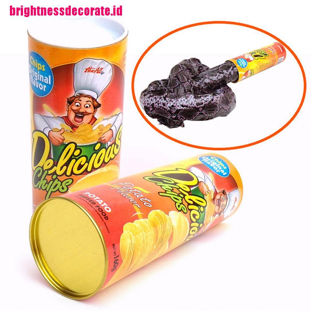 BrightID 1 Pcs Trick Potato Chip Can Novelty Joke Prank Jump Snake Funny Tricky Toys