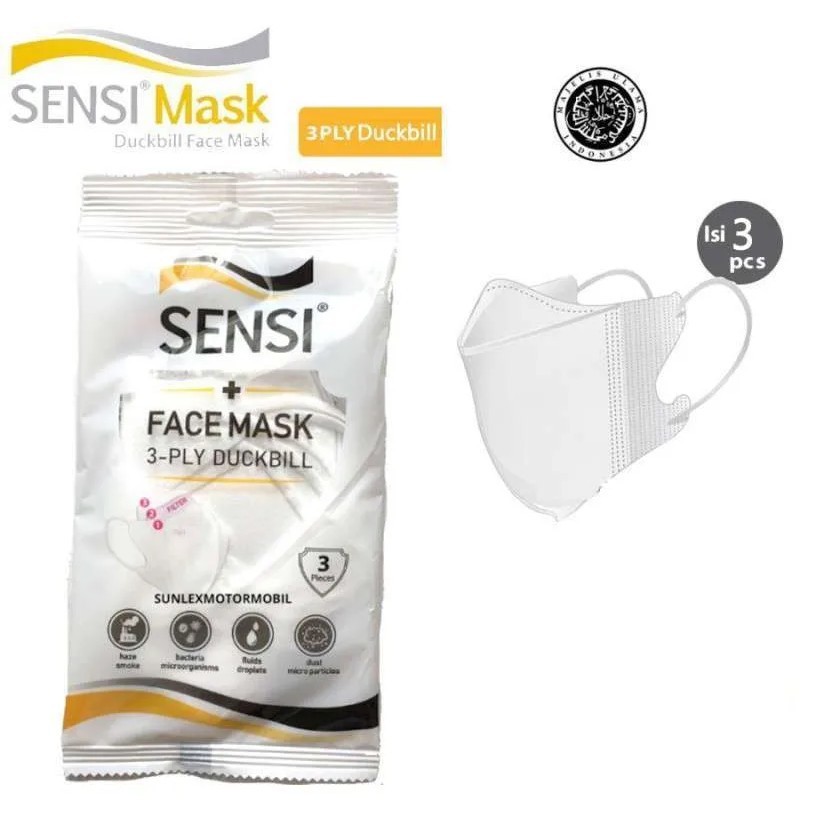 Masker Duckbill 3 ply Sensi 3pcs/pack