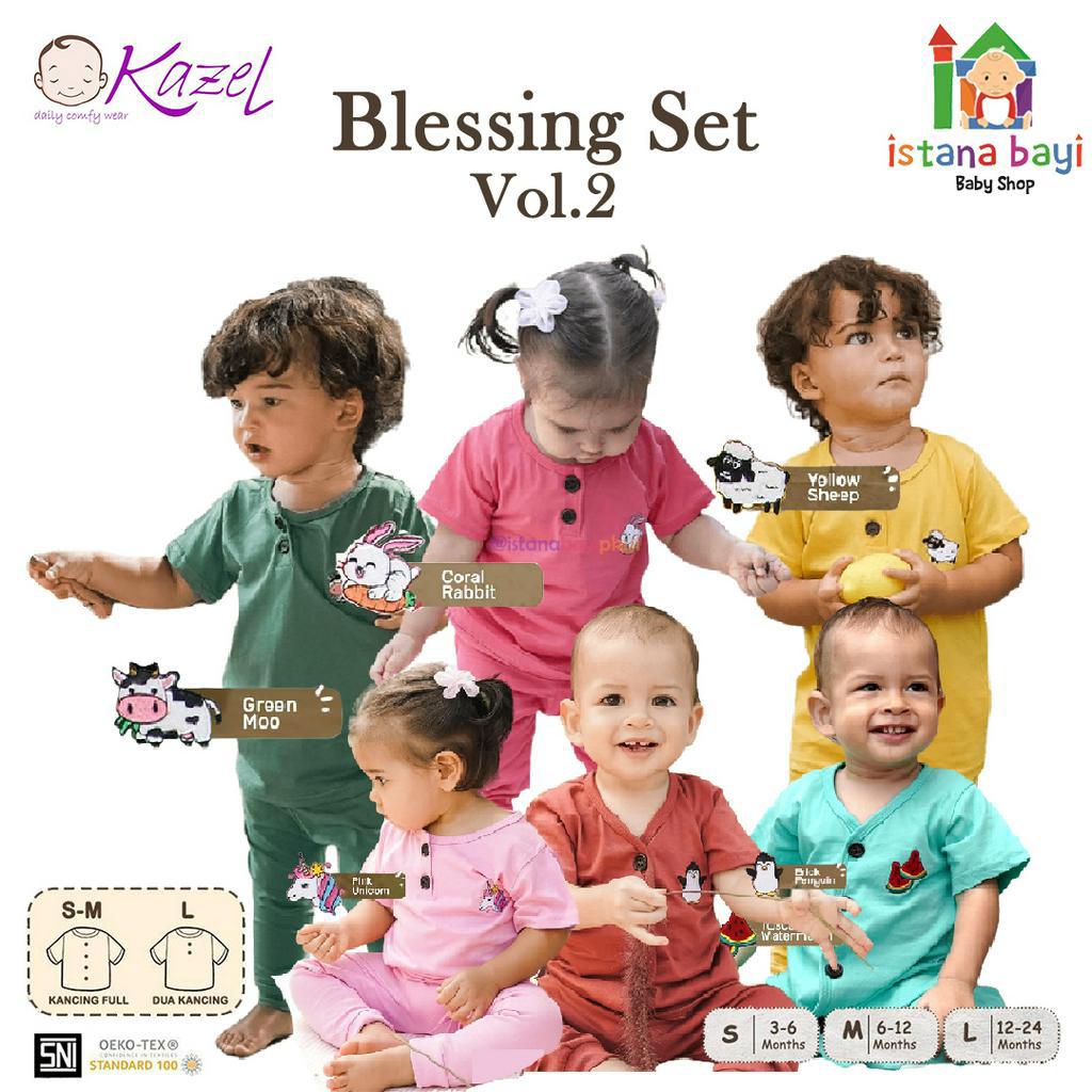 KAZEL BLESSING SET /Setelan Pendek Panjang Blessing Unisex - Setelan Anak