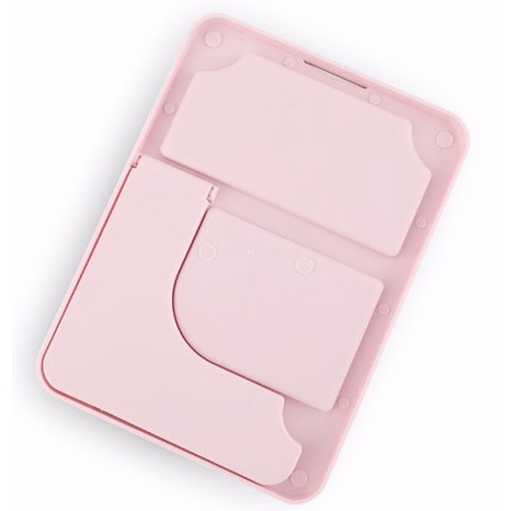 Cermin Rias Kotak Warna Lembut Cermin Pink Soft Cermin Dandan Cantik Make Up Kaca Tata Rias-2