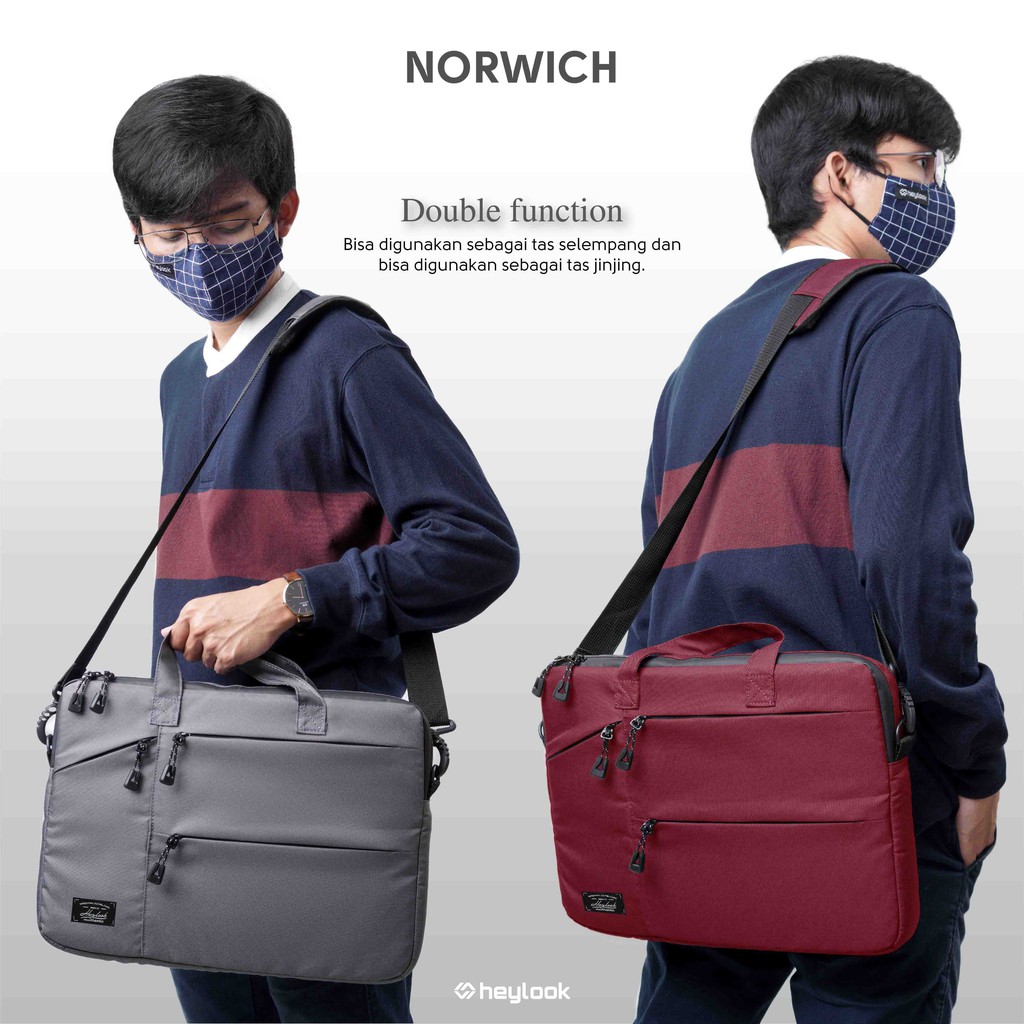 HEYLOOK Project -  Tas Selempang Laptop Waterproof Tas Laptop NORWICH 14&quot; Tas Laptop Shoulder Bag Anti Air