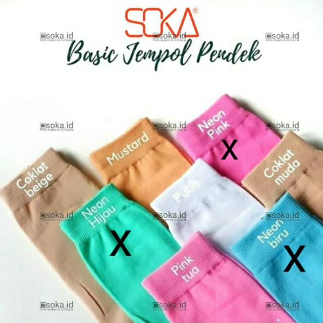 Kaos Kaki SOKA Jempol Value - Kaos kaki jempol Basic Polos Value