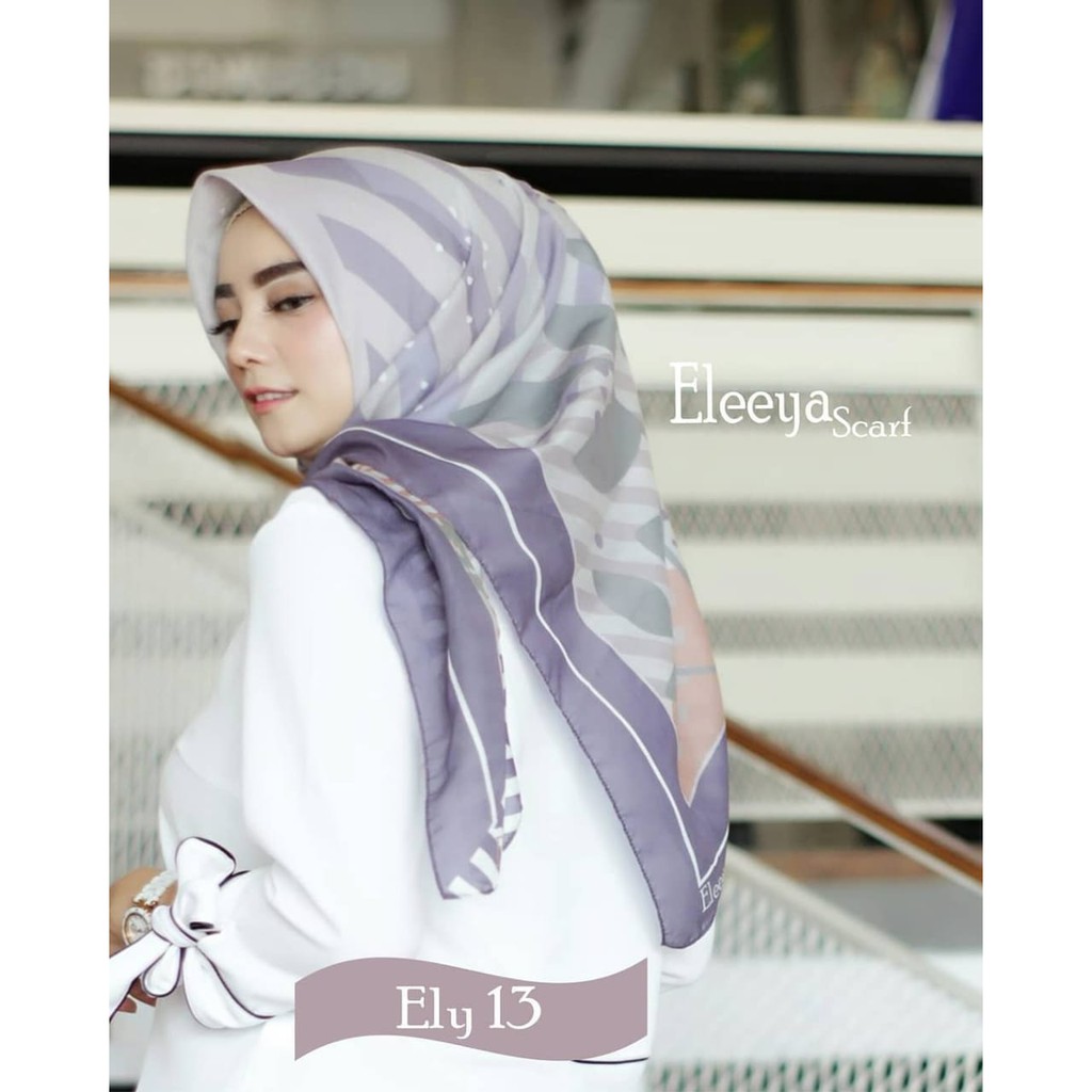 HIJAB SEGIEMPAT MOTIF ELY 13 II Eleeya Scarf