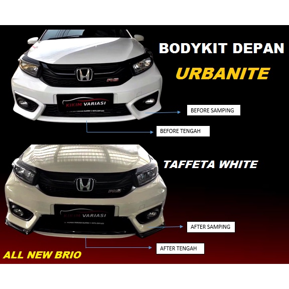 BODYKIT BUMPER DEPAN ALL NEW BRIO URBANITE TAFFETA WHITE