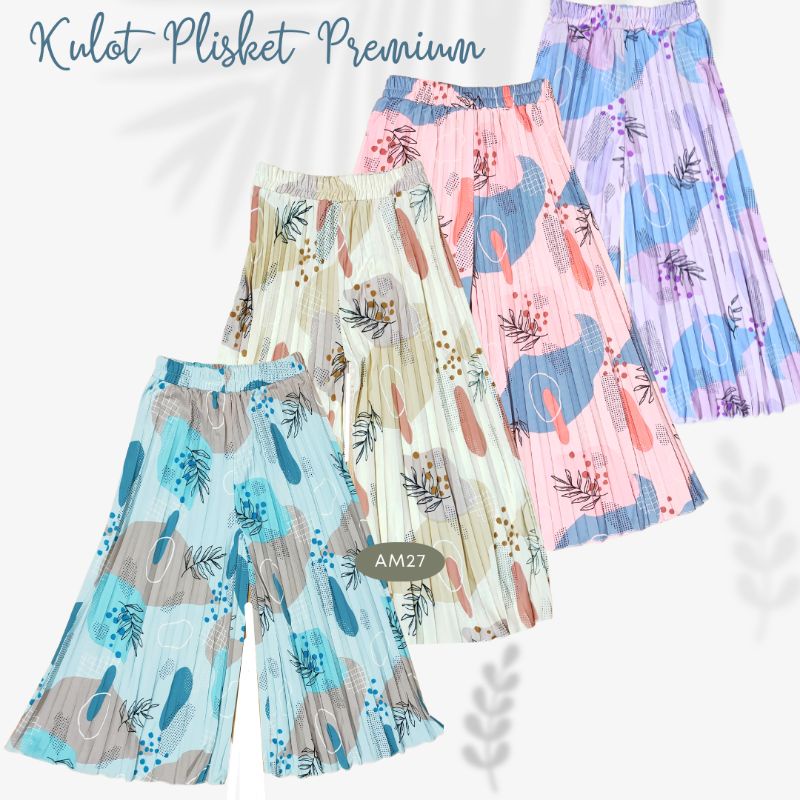 Celana Plisket PANJANG Anak 1-12 tahun - Pleated Long Pants - KULOT BUNGA KEMBANG