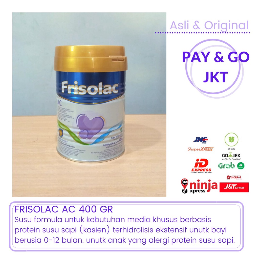 FRISOLAC AC 400 GR SUSU ALERGI FORMULA BAYI 0-6 TAHUN