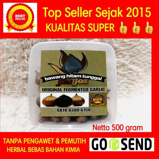 

[[BISA COD]] Bawang Hitam Tunggal Lanang (Black Garlic) 500 gram KOMPLIT Kode 1072