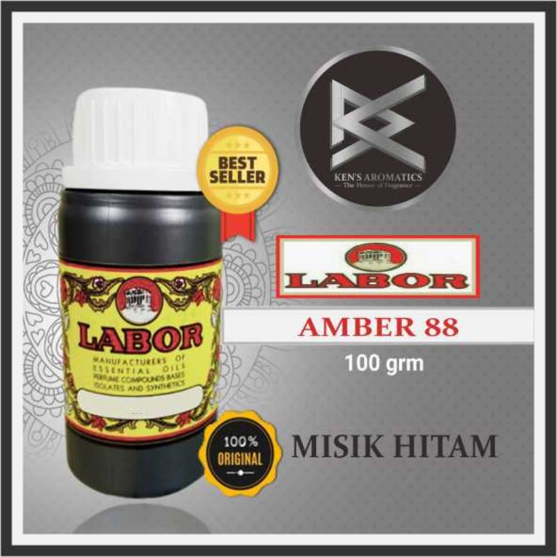 Parfum AMBER 88 LABOR - Parfum Misik Hitam Labor Kemasan 100gr SEGEL