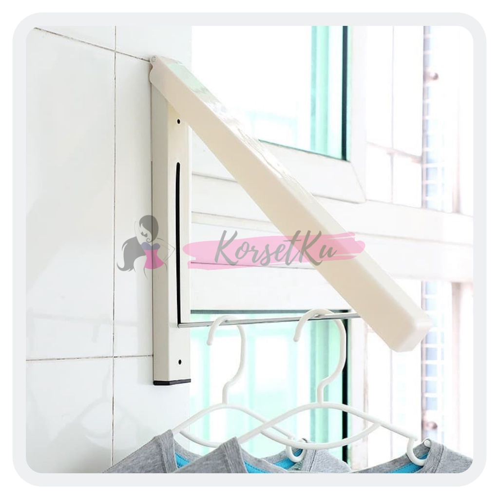Hanger Gantungan Indoor Lipat Praktis Hanger Gantung Dinding