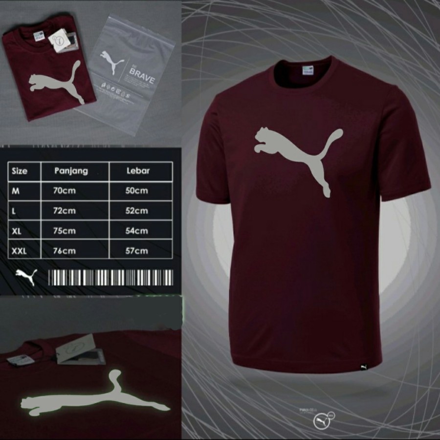 KAOS BAJU LENGAN PENDEK FASHION PUMA PRIA WANITA COMBED 30S/COD