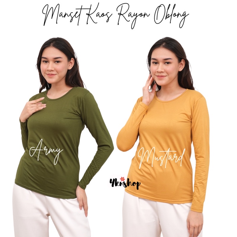 Manset Kaos Wanita bahan Rayon Oblong size L | LD 76cm - 81cm