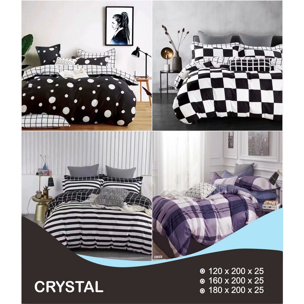 Sprei Set Sandy Collection Crystal Series Microfiber Extra King 200x200 Tinggi 25cm