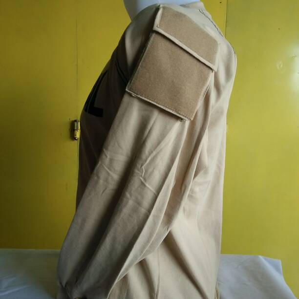 Kaos Tactical Panjang Krem Milo Katun Combed 20S