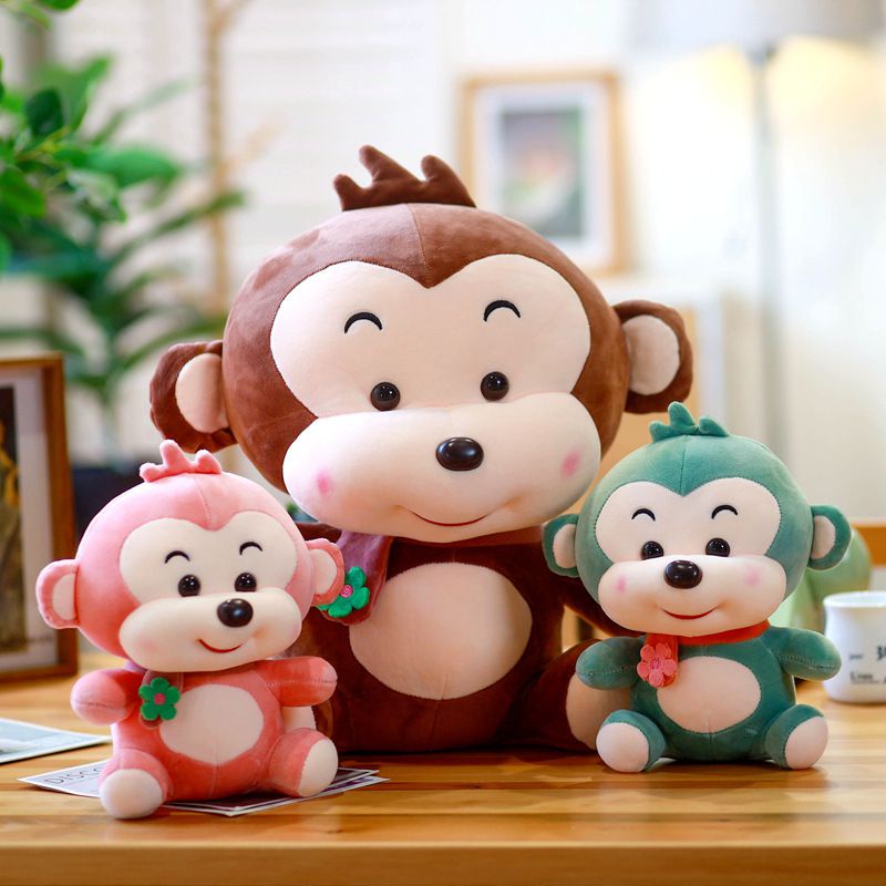 Mainan Boneka Plush Bentuk Monyet Untuk Anak Perempuan
