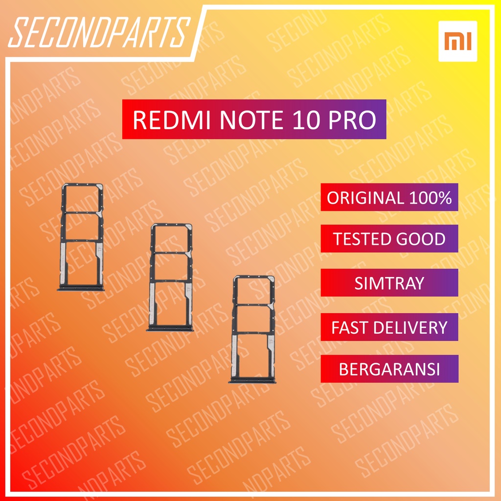 SIM TRAY SLOT SIM LOCK SIMTRAY TEMPAT KARTU XIAOMI REDMI NOTE 10 PRO ORIGINAL