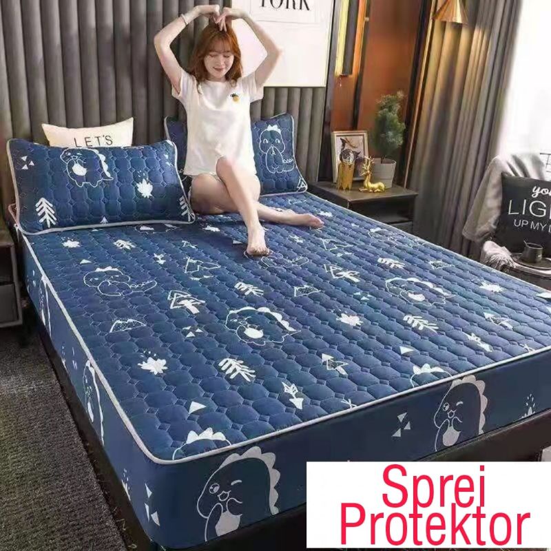 Sprei Waterproof / Sprei Protector bermotif / Sprei anti air ukuran 180x200CM dan 160x200CM-180 baby dinos