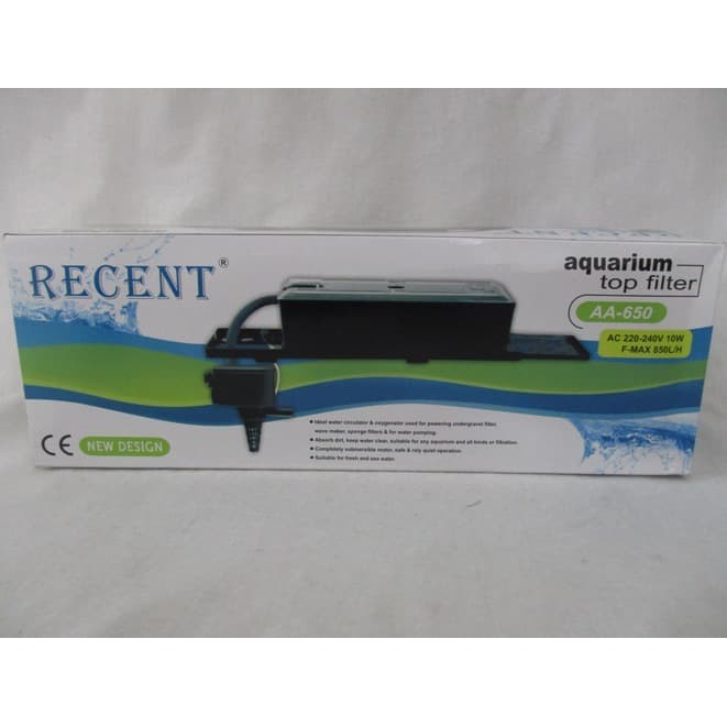 Saringan Filter Atas Top aquarium RECENT AA-650 F-Max 850L/H 10w