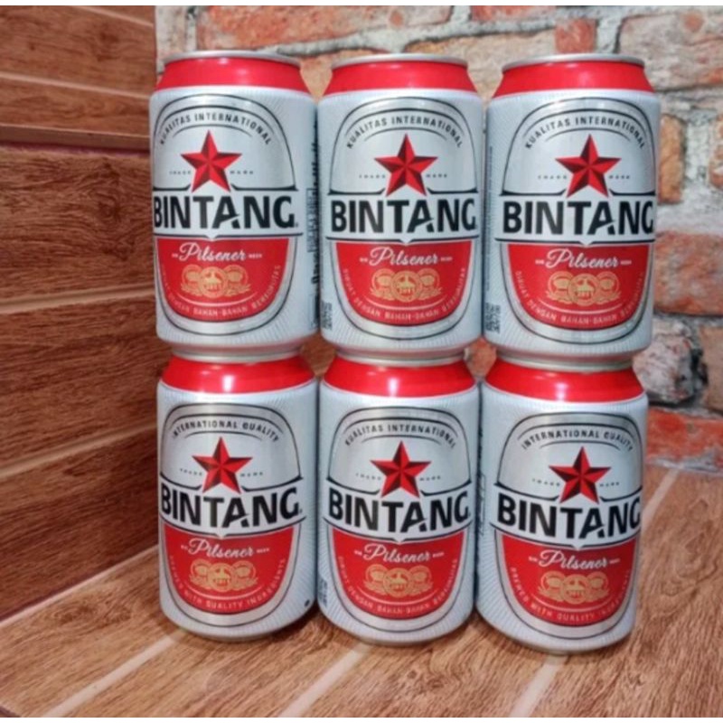 Bir Bintang Pilsener can 320 ml Beer bintang kaleng  Bintang can 320ml Bintang pilsener can