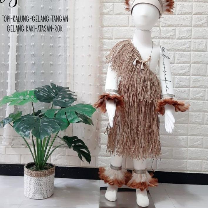 ㊕ Baju adat anak Kostum adat papua Rok papua ㅰ