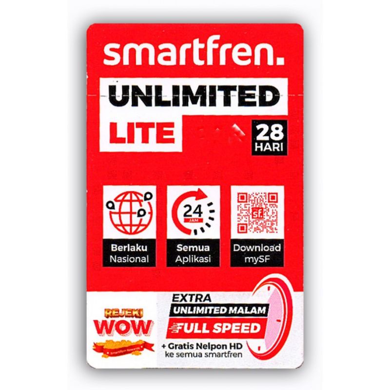 Voucher Smartfren Unlimited Lite, Unlimited, Promo SRS Shop