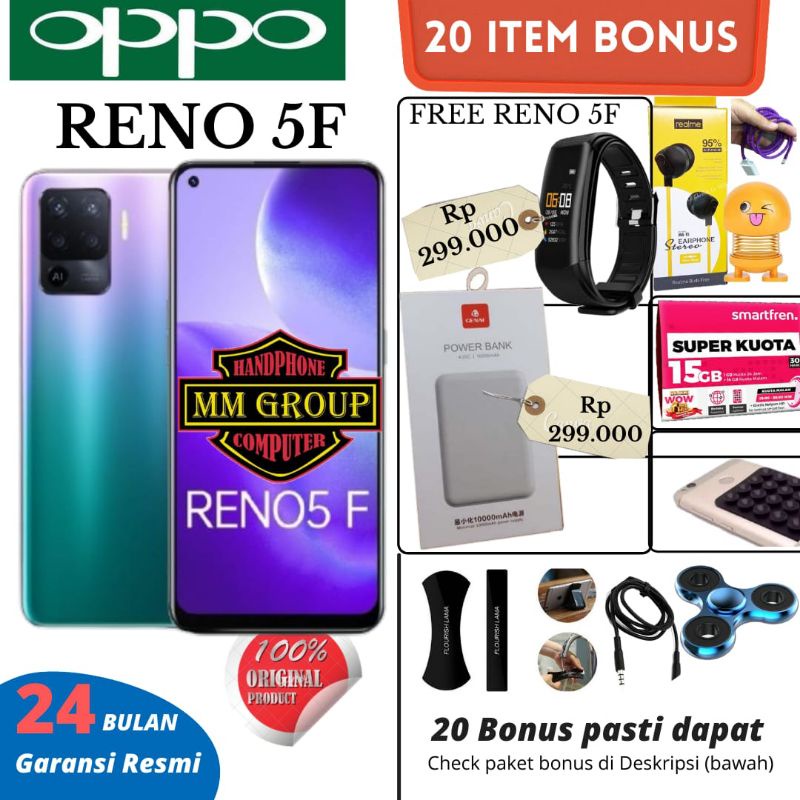 HP OPPO RENO 5F RAM 8/128GB GARANSI RESMI