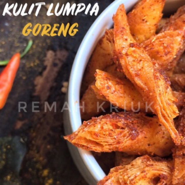 

REMAH KRIUK snack cemilan kulit lumpia goreng pedas hits kekinian