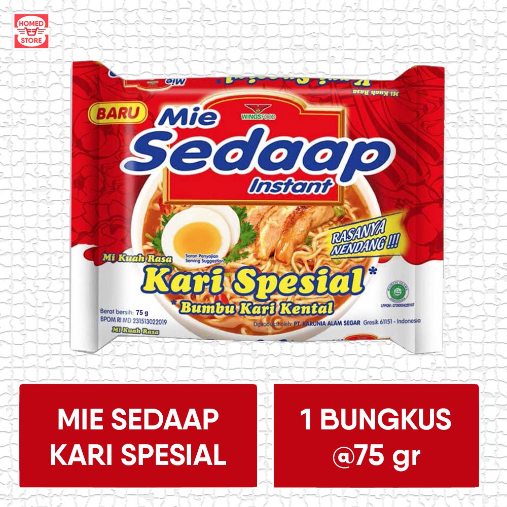 

Mie Sedap Sedaap Instant Rasa Kari Spesial 1 Bungkus 75 gr