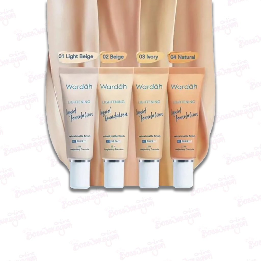 (BOSS) WARDAH Lightening Liquid Foundation 25ml SPF 30 PA+++ Cerah Halus Bercahaya