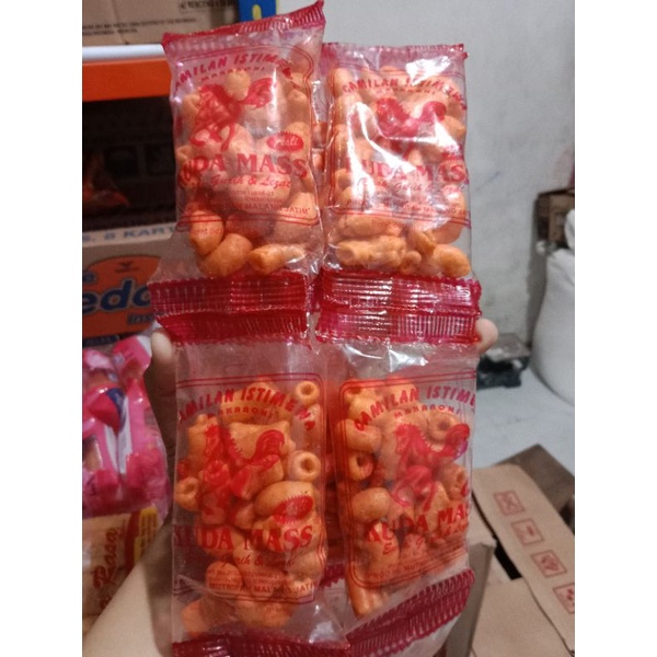 MAKARONI BALADO PEDAS SEDANG MACARONI KUDA MAS RIMBA CABE IJO KERAS CABAI HIJAU snack jajan makanan 