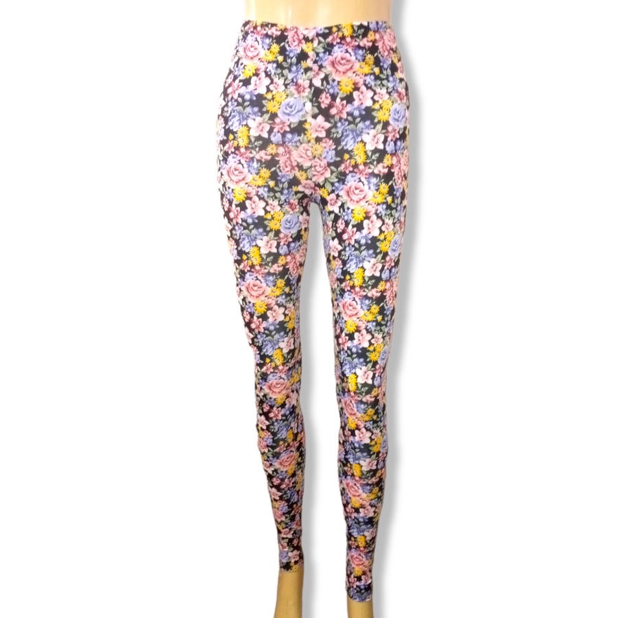 LEGGING FOREVER21 MOTIF FLOWER BRANDED TERMURAH