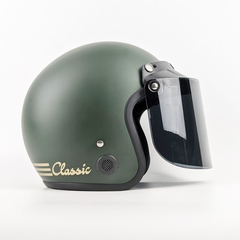 Helm Bogo Classic Retro Army Dewasa