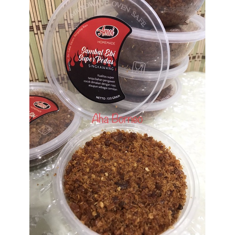 

Sambal Ebi Tabur AMOI Singkawang Homemade / Abon ebi hebi udang pedas / Sambal Abon Ebi Kering