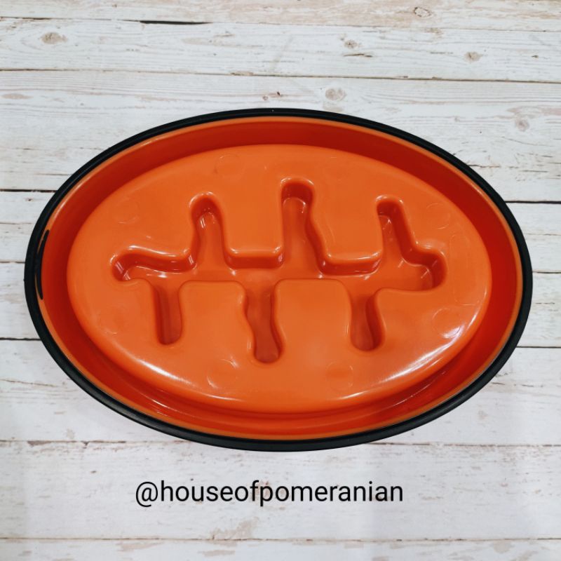 Slow feeding bowl tempat makan hewan anti ketelak slow down pet bowl