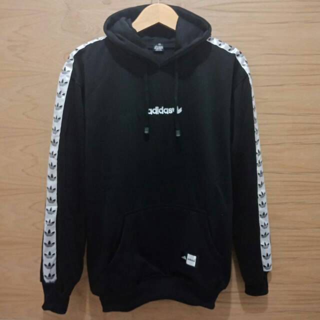 hoodie adidas hitam