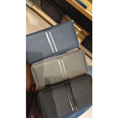 Mens long wallet zipper / dompet panjang pria / dompet miniso