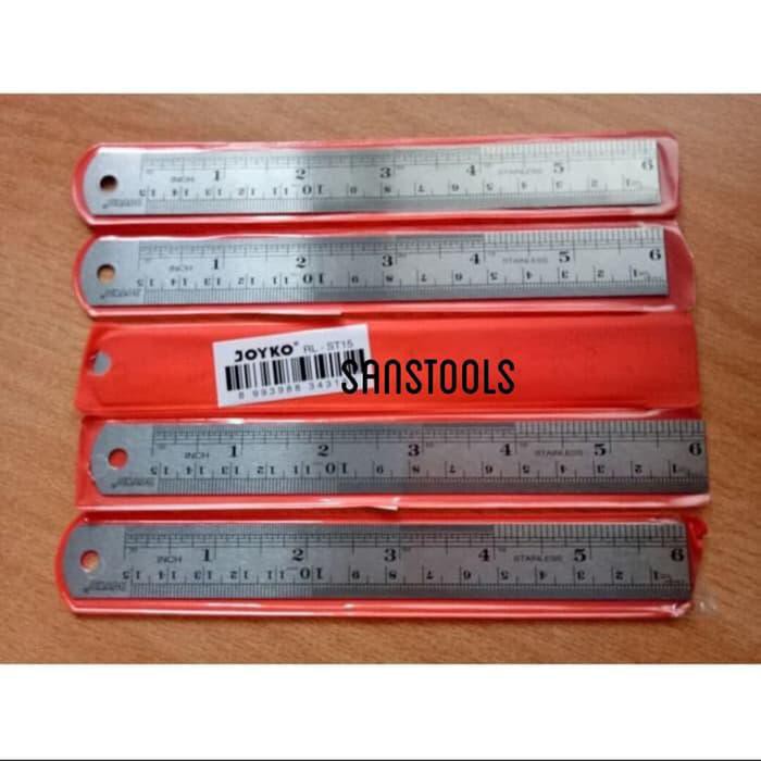 

Mistar penggaris 15cm Joyko steel ruller 150mm garisan panjang 15 cm