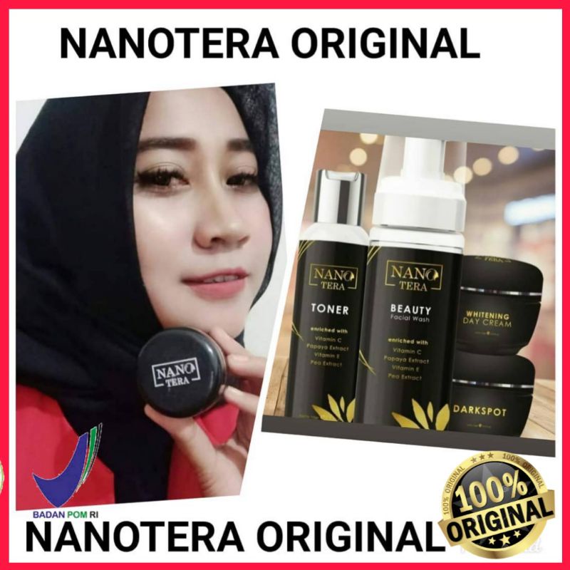 (COD)NANOTERA SKINCARE (BELI PAKET KOMPLIT BONUS POUCH/TAS DAN SERUM ANTI AGING NANOTERA,BURUAN ORDER YUK).