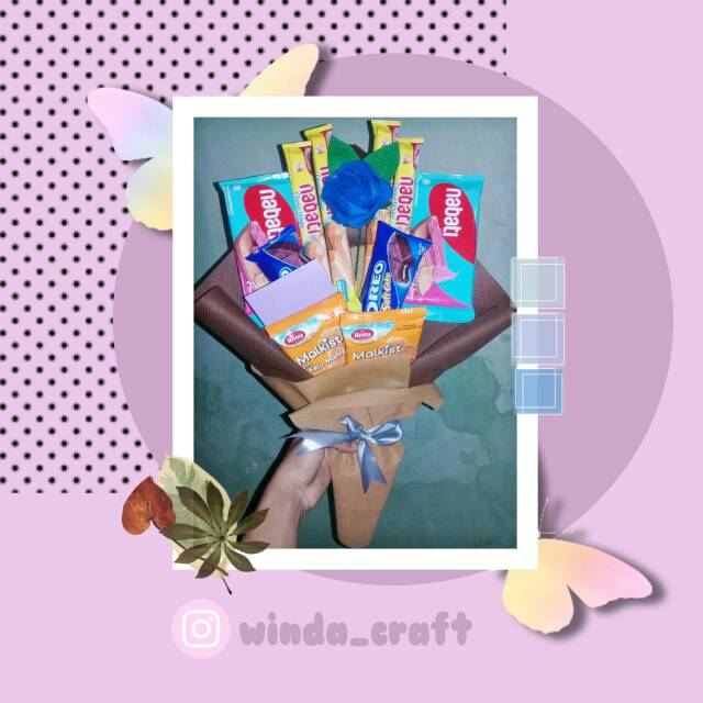 

Buket snack kado/hadiah/acara wisuda/momen spesial.