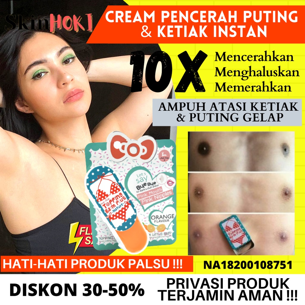 PENCERAH PUTING PEMUTIH LIPATAN TUBUH TOPPING BALM PLUS BY PRETTY WHITE PERAWATAN TUBUH ORIGINAL BPOM