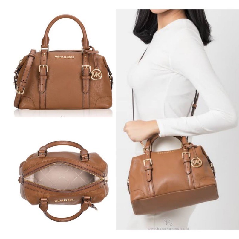 MK ginger large duffle brown/black leather