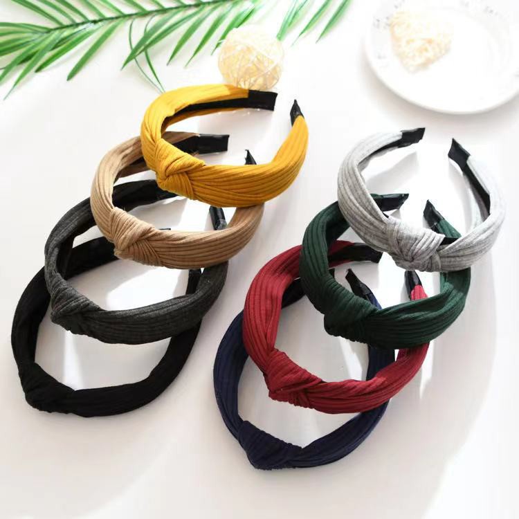 Bando Korea Bandana Wanita Murah Bando Polos Bando Simpul Aksesoris Rambut Wanita Import