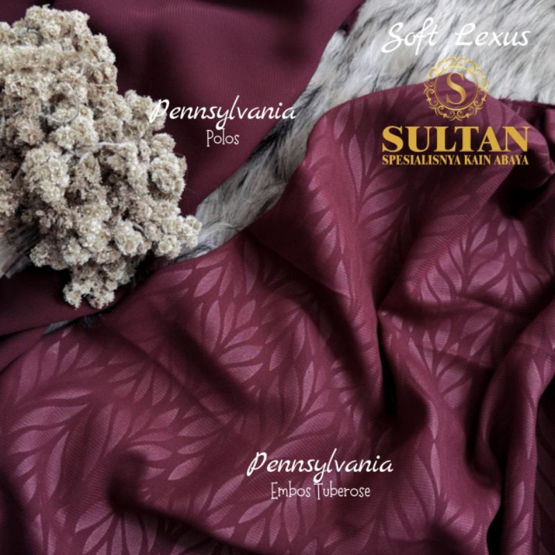 50CM EMBOS TUBEROSE SOFT LEXINA PENNYSLVANIA KAIN ABAYA SULTAN (MEREK LAMA: SOFT LEXUS)