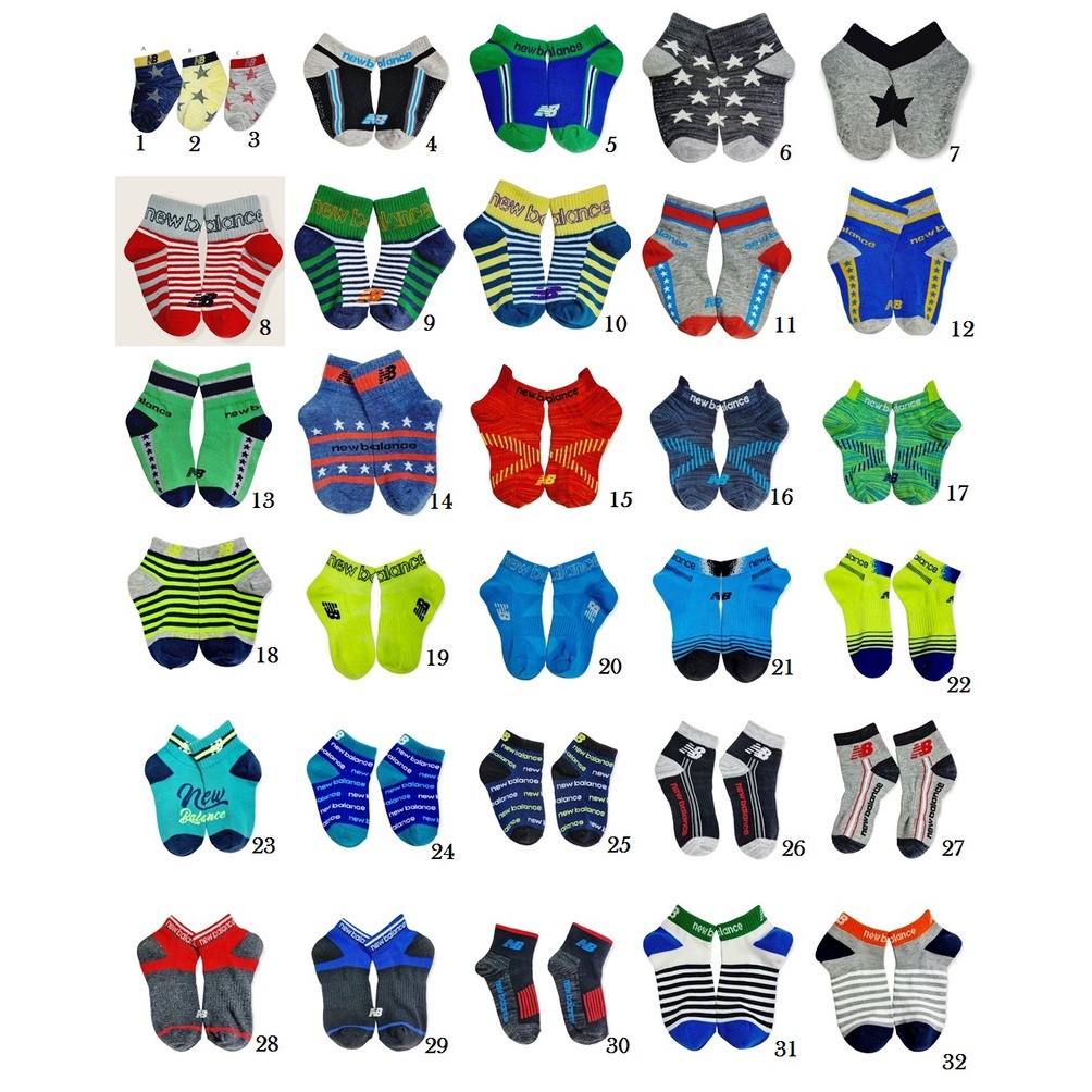 littlekiddoss Kaoskaki New Balnce Sport Bayi Katun Tebal Kaos Kaki Anak Import SC2142