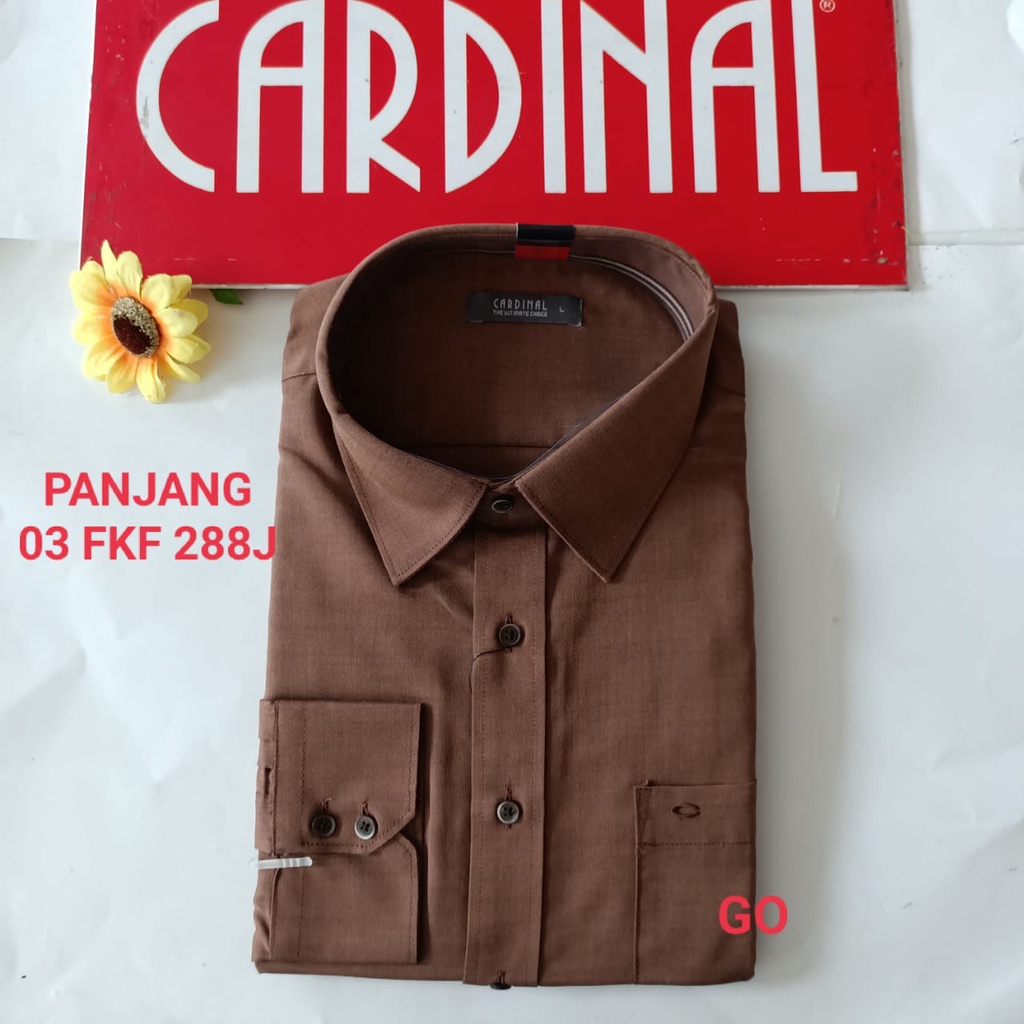 gof XL-3XL F CARDINAL KEMEJA FORMAL PANJANG Polos Regular Pakaian Kemeja Kerja Pria Kantor Acara Resmi Pakaian Wisud Original B9