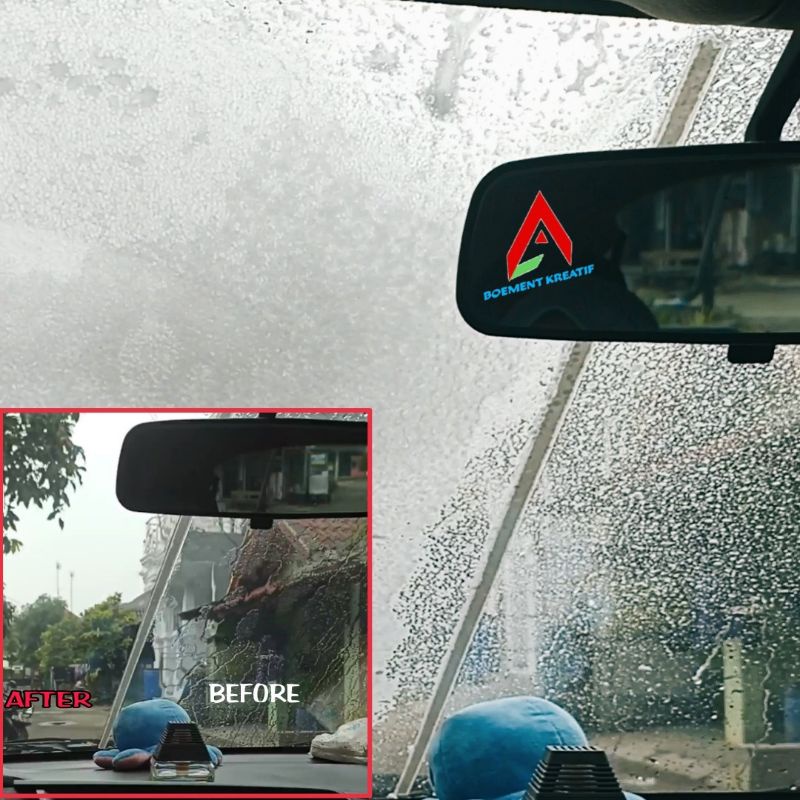 Penghilang Jamur Kaca Mobil / Glass Cleaner / Pembersih Kerak Jamur Kaca efek daun talas