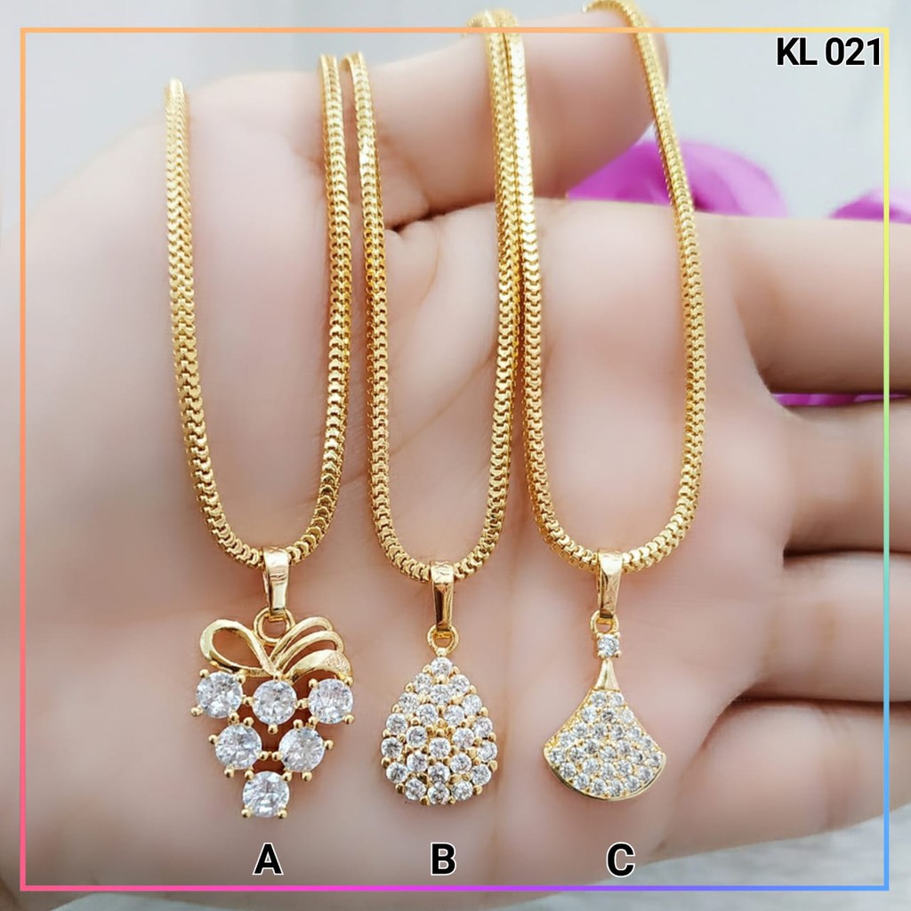 Kalung xuping kalung dewasa permata kilau lapis emas gold KL 021