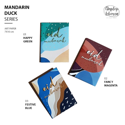 

Amplop Lebaran 2025 by Fridayconcept Mandarin Duck Series Art Paper 7x10cm - 1 Pak (10 lembar)
