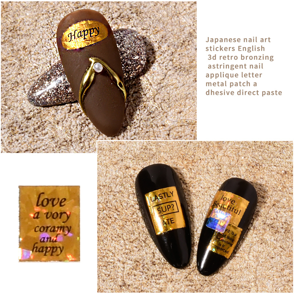 Mxbeauty Stiker Kuku 3d Diy Dengan Glitter Untuk Nail Art