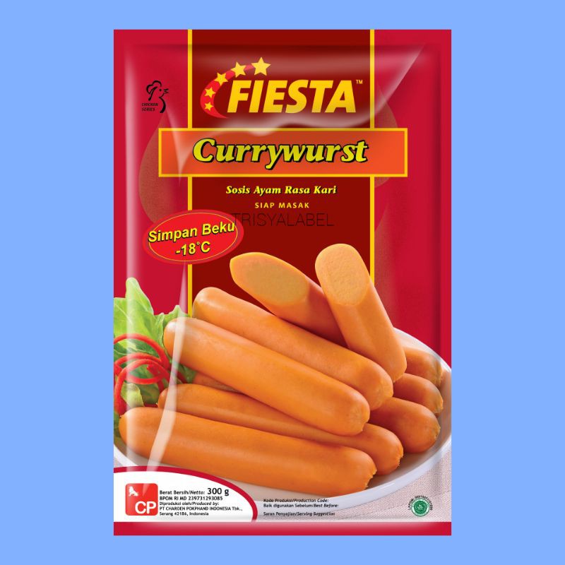 

300gr Fiesta Currywurst Sausage | Frozen Food | TRISYALABEL