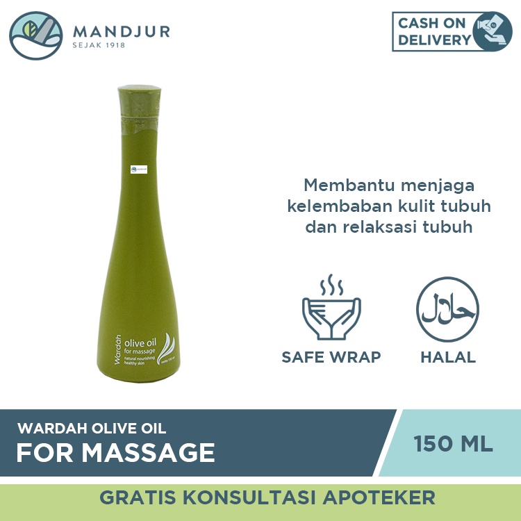 Wardah Olive Oil For Massage 150 mL - Minyak Zaitun Untuk Pijat